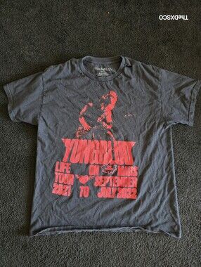 Vintage-Style Black YungBlud T-Shirt with Red Tour Logo
